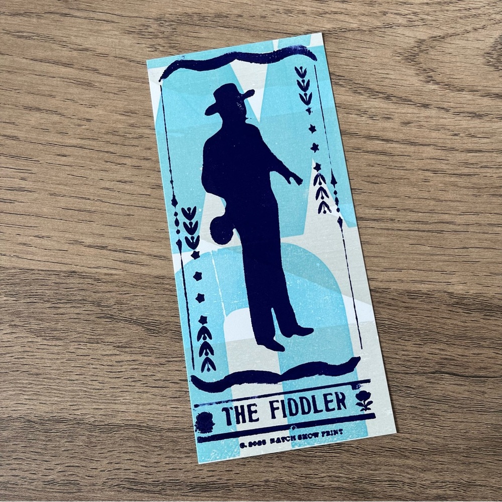 Hatch Show Print - The Fiddler - Authentic 2025 Mini Poster Card Nashville NEW